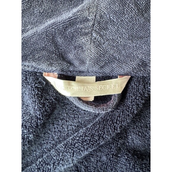 Vintage Victoria's Secret Turkish 100% Cotton Terry Bath Robe Spa Pool XS/S Blue - Picture 2 of 8